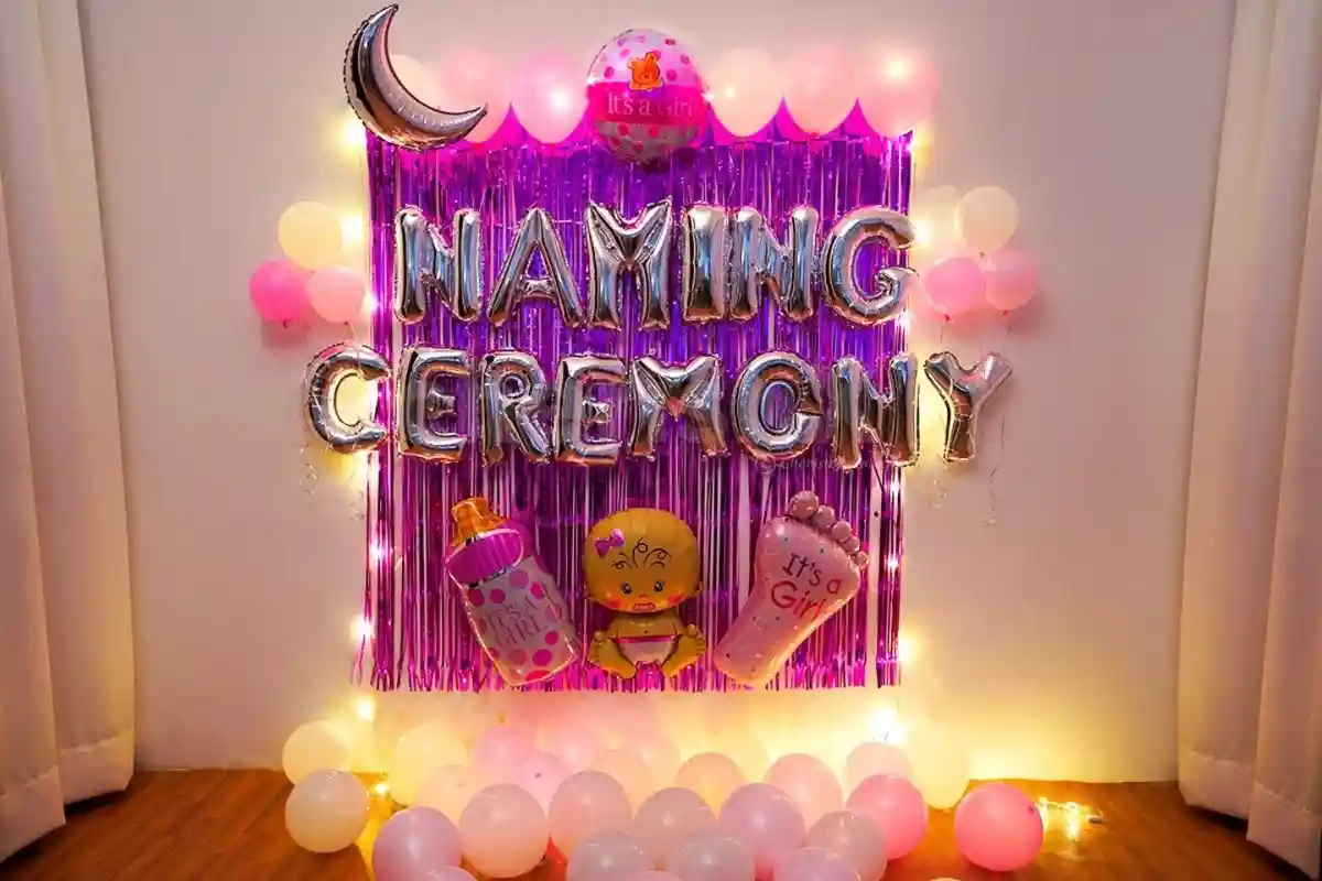 balloon decoration naming ceremony decoration Little Princess Naming Ceremony 1800